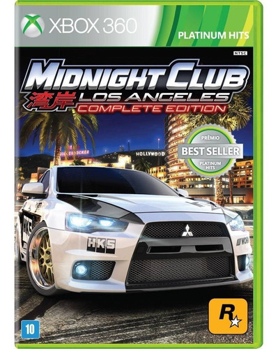 Jogo Midnight Club Los Angeles Xbox 360 Corrida Mídia Fisica